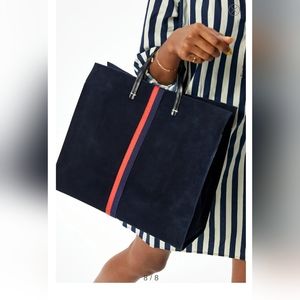 Simple Perforated Suede Tote CLARE V.